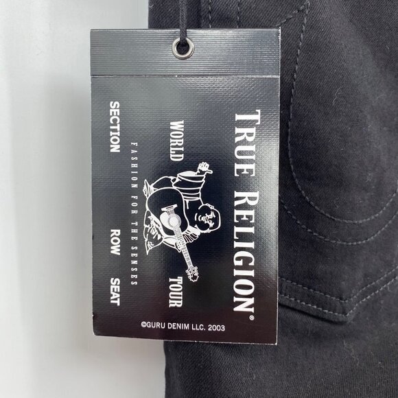 True Religion Jennie Curvy Mid Rise Skinny Distressed Black Jeans Women's Sz 28 - Picture 6 of 15